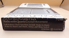 Vintage General Electric GE 7-2100A Portable Clock AM FM Pocket Radio Hong Kong