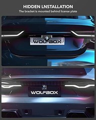 WOLFBOX Reverse Rear Camera License Plate Bracket, for Backup View Camera