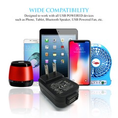 Rocketfish HNB050050U AC Wall USB Power Supply Adapter Charger 5V DC 0.5A 500mA