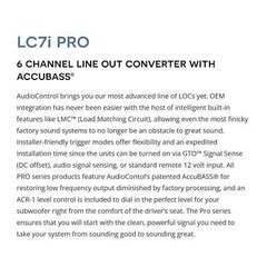 AudioControl LC7i PRO 6-Channel Line Output Converter/Line Driver w/ACR-1 Remote