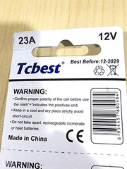 5 x Tcbest 23A A23 12v Alkaline Battery MN21 MN23 L1028 23A 23GA EXP. 12/2029