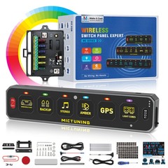 Wireless 208FT RGB Slim Switch Panel LED Momentary Pulsed Flash Switch Controls