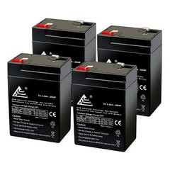 4 Pack 6 VOLT 4.5AH RECHARGEABLE GAME DEER FEEDER BATTERY 6V