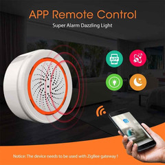Tuya ZigBee Smart Siren 90dB Sound Light Alarm NAS-AB02BT USB