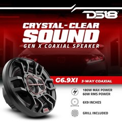 DS18 G6.9Xi 6×9″ Car Speakers 3-Way Coaxial Speakers 180W Grill Included – Pair