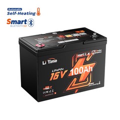 LiTime 16V 70Ah/100Ah Bluetooth LowTemp Fish Finder Lithium Battery LiFePO4 IP65
