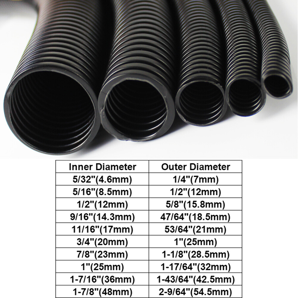 Split Wire Loom Polyethylene Tubing Marine Conduit All Size Lot