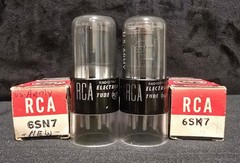 RCA 6SN7 GT US ARMY TUBE 1940s GRAY SMOKE MILITARY SPEC MATCHED SET