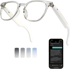 Smart Bluetooth Glasses, AI Voice Translation Eyewear with Integrated Speakers a