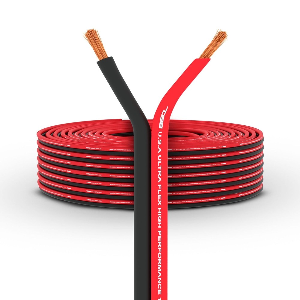 DS18 SW-10GA-100RB 10-GA Ultra Flex CCA Speaker Wire 100 Ft