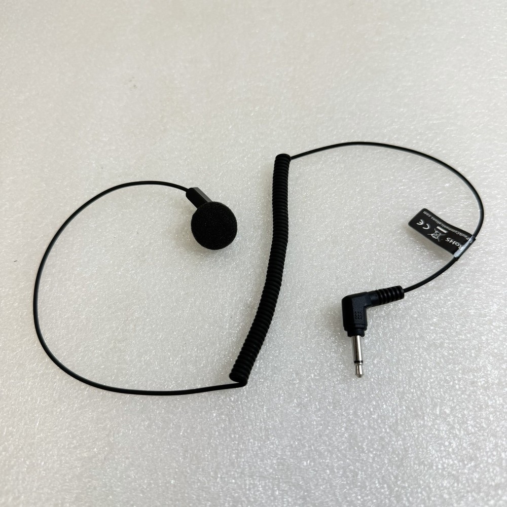 2 Pack 3.5mm Coiled Listen Only Earbud Earpiece for Speaker Microphone SP003C