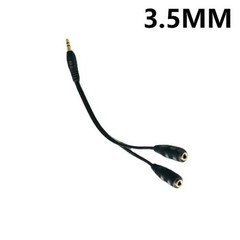3.5mm AUX Audio Mic Splitter 1 Male to 2 Female Gold Plated Headphone Cable