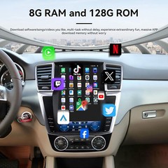For Mercedes Benz ML GL W166 X166 2012-2015 Carplay Android 13 GPS Navi Screen