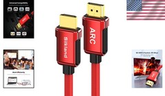 Silkland 4K HDMI ARC Cable for Soundbar, 60Hz 2.0 6.6 Feet, Red