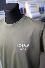 Custom Khaki T-Shirt with Embroidered Call Sign and Name Sizes S-3XL