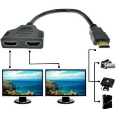 HDMI Port Male to Female 1 Input 2 Output Splitter Cable Adapter Converter 1080P