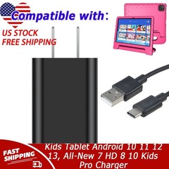 Charger for Kids Tablet Android 10 11 12 13, All-New 7 HD 8 10 Kids Pro