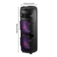 Loud Portable Bluetooth Speaker Dual Sub woofer Party Heavy Bass Sound System