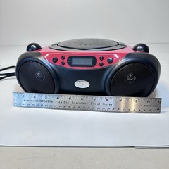 GPX BC232R CD/Radio/CD-R Playback Boombox Red and Black