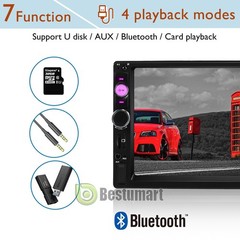 7″ Double Din Car Stereo IOS/Android MP5 Player FM GPS Navigation Bluetooth+CAM