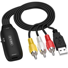 AV To HD Adapter Converter Cable CVBS 3 RCA 1080P Composite Video Audio NEW