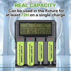 AA Rechargeable Batteries Solar Battery for Solar Lights (AA 900Mah 12 Pack)