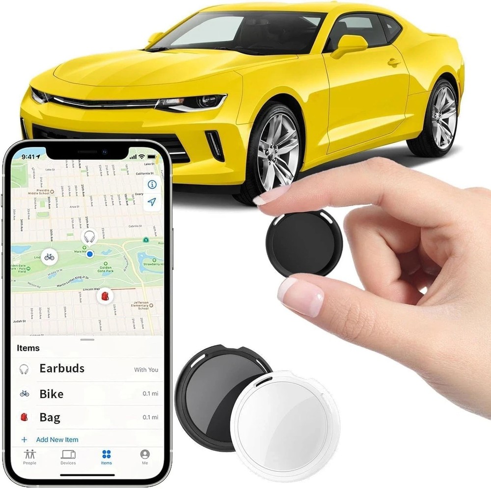 2 Pack GPS Tracker for Vehicles Work with Find My (iOS Only) Real Time Mini Car