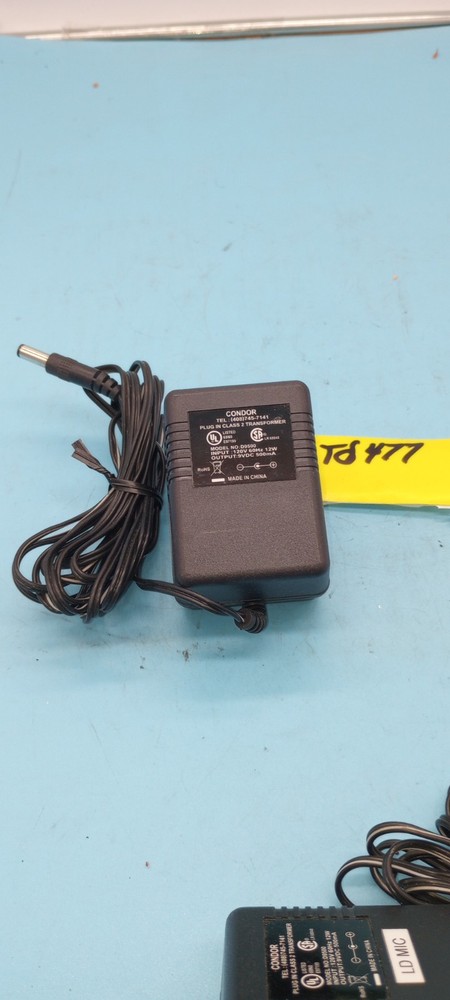 Condor D9500 Plug In Class 2 Transformer 9VDC 500mA Wall Adapter Genuine