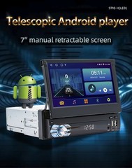 4+64GB Single 1DIN 7″ Car Stereo Radio Apple Carplay Android 15 GPS Retractable