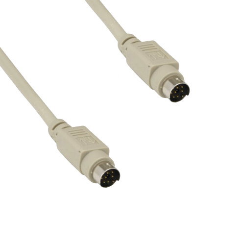 6Ft-10Ft Mini DIN 8 Pin MAC to Imagewriter II Printer Cable Male MM 28 AWG MDIN8