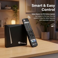 vSeeBox V6 Pro TV Box Support Voice Control Android 14 8KHD Upgraded from V5 Pro