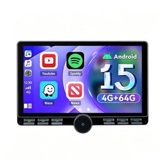 Android 15 4+64G 8-CORE Car Radio Stereo for VW 4GB RAM+64GB ROM-XJG, Black