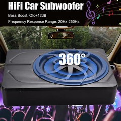 10″ 1000W Slim Under-Seat Subwoofer Powered Car Truck Sub w/ Amplifier Speaker