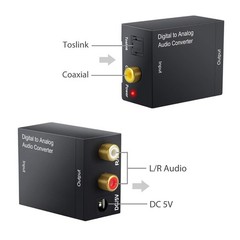 Digital To Analog Audio Converter Adapter (Black)
