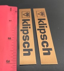 KLP Speaker Badge Custom Made Aluminum PAIR Heritage