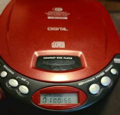 Durabrand CD-50 Portable CD Player Red Tested Works Discman Style 1-Bit DAC Y2K