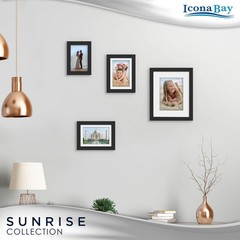 Icona Bay – 4×6 Black Picture Frame – Painted Solid One-Piece Wood 4×6,