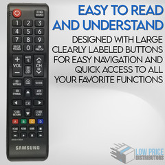 Original Samsung Remote for 4K UHD Smart TVs | Classic Full-Button Layout NEW