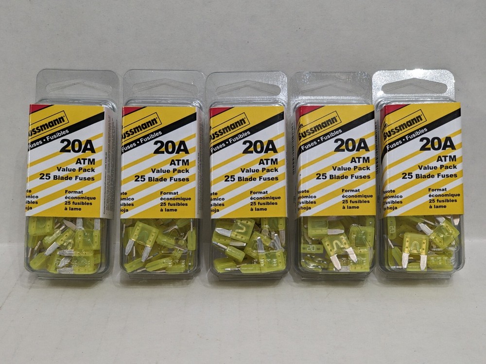 Total Of 125pc MINI Blade 20amp Fuse Asst Auto Car Motorcycle SUV FUSES APM ATM