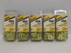 Total Of 125pc MINI Blade 20amp Fuse Asst Auto Car Motorcycle SUV FUSES APM ATM