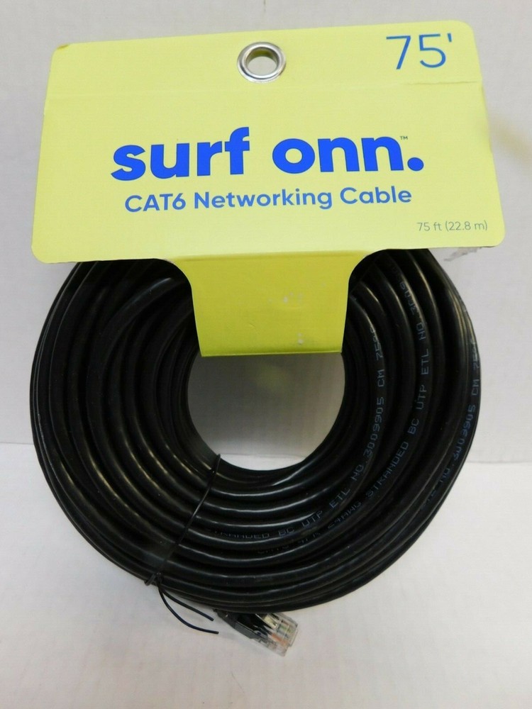 SURF ONN CAT6 NETWORKING CABLE-75 FT