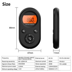 Rechargeable Portable Pocket Digital AM FM Radio LCD Stereo Music News Receiver