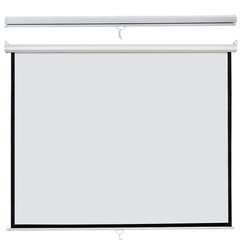 1:1 Projection Projector Screen Manual Pull Down Matte HD Movie Theater 120″