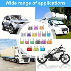 300Pcs Car Fuse Assortment Kit, 160 Mini Blade Fuses Automotive + 90 Standard**
