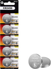 CR2450 3V Lithium Coin Battery(5 Pack)