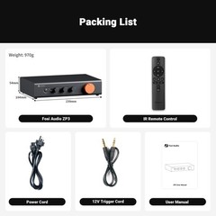 Fosi Audio ZP3 Balanced Preamp 3in 3out Pre Amp Audio for 2.1 Setup -Refurbished
