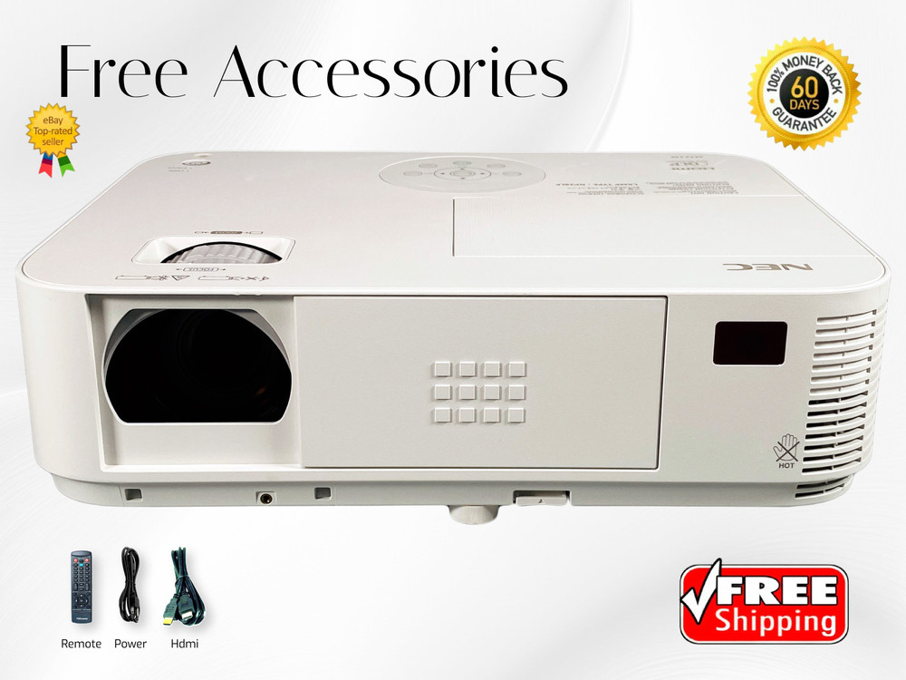 NEC M323W DLP 3D Projector Lamp Life Up to 8,000 Hours 3200 Lumens WXGA w/Kit 🔥