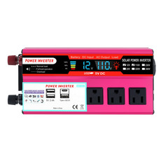 Car Power Inverter 5000W DC 12V To AC 110V Pure Sine Wave Solar Converter 4 USB