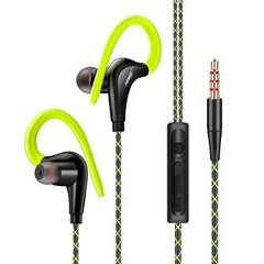 In-Ear Wired Sport Running Earphone Earbuds Over ear Hook Headphone 3.5mm w/MIC