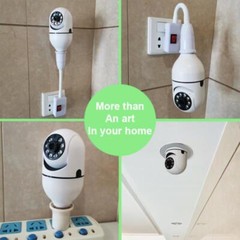 1/2/4x E27 5G Smart Bulb Camera 1080P HD Video Two-way Audio Remote App Control